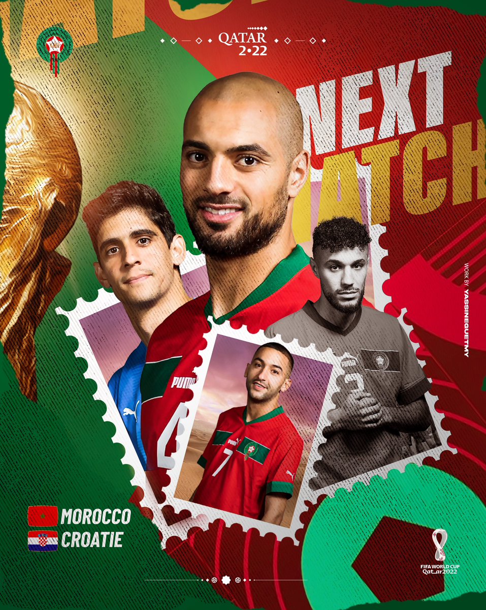 Nextmatch ! 🦁⚡️
Morocco vs Croatia
• Al Bayt Stadium
Wednesday 23rd November
• 11:00 GMT

🎨 By / Yassineguetmy

#footballart #football #art #footballedits #soccer #footballdesign #graphicdesign #photoshop #feedpostdesigner #fifaworldcup #maroc #morocco #qatar2022 #croatia
