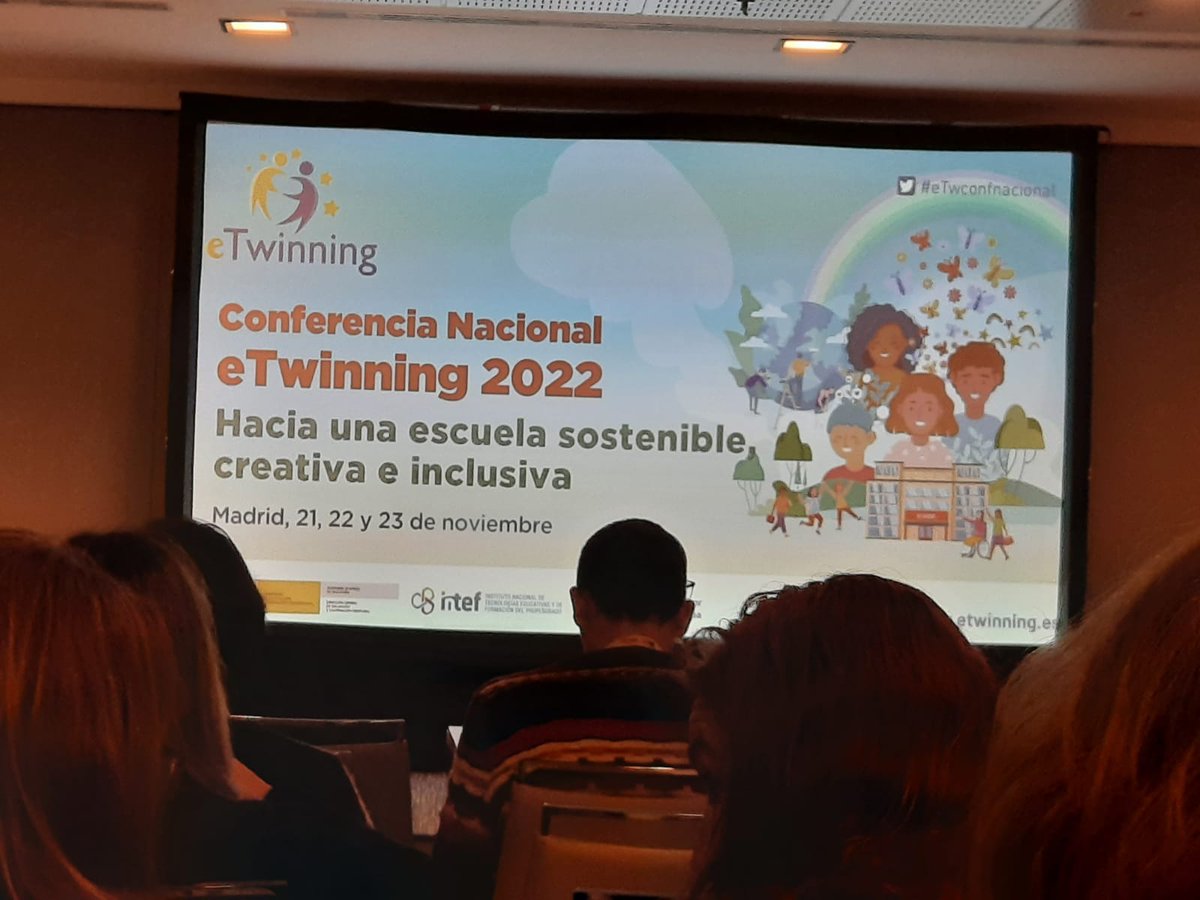gineractualidad's tweet photo. Nuestra compañera y coordinadora de Erasmus, Ana Isabel Ferreras, acude estos días en Madrid al evento #eTwconfnacional organizado x @eTwinning_es sobre propuestas y actividades de networking para una escuela sostenible, creativa e inclusiva como camino hacia el cambio educativo! https://t.co/pn7U1BwSVT