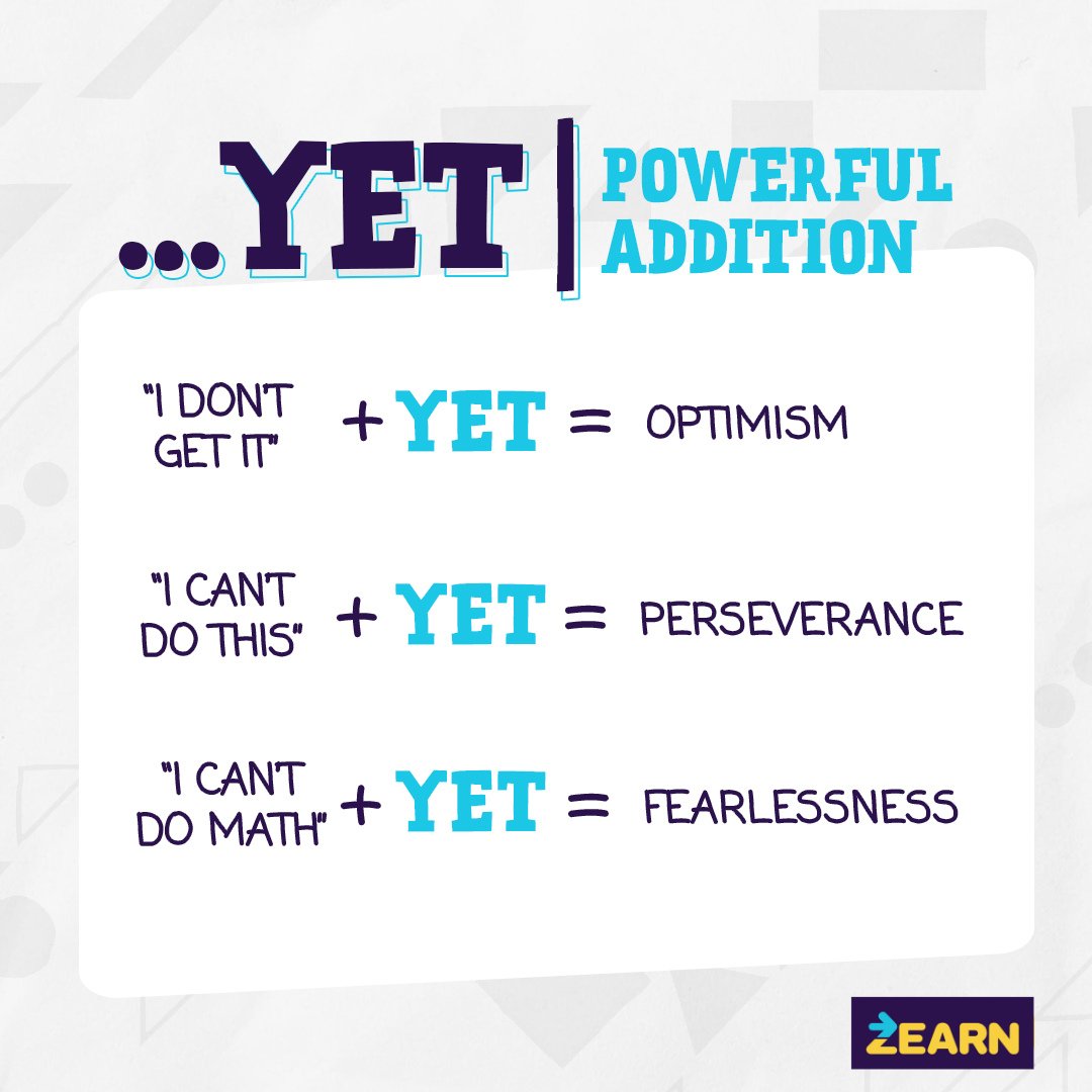 zearned's tweet image. If your students don’t know something, it just means they don’t know it YET!

#ITeachMath