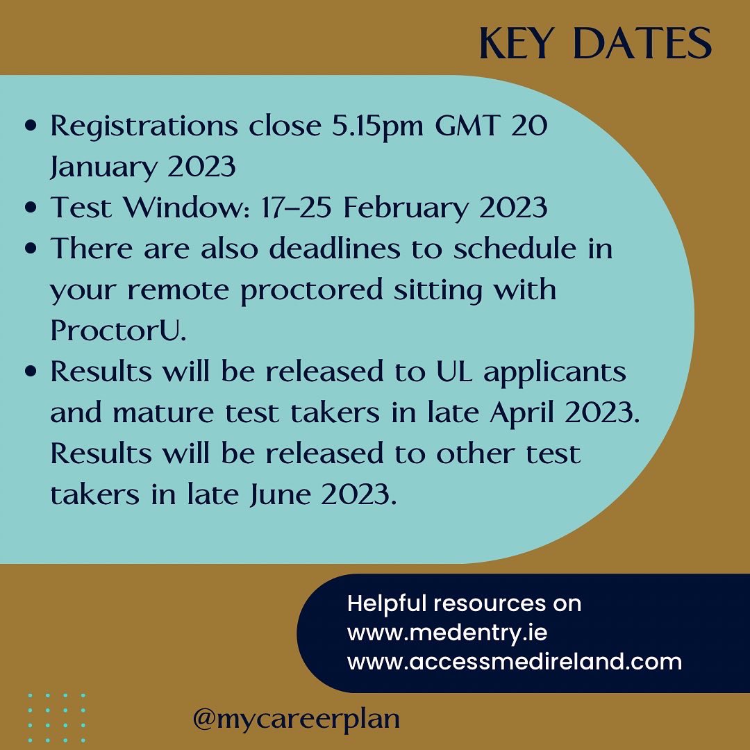 Registration for the HPAT 2023 is now open and will take place online. Required for entry to undergrad Medicine in Ireland, Masters in OT &amp; Sp &amp; Language Th in UL
➡️ For further information and helpful tips see - 

<a href="/HPATIreland/">HPAT Ireland</a> 

<a href="/MedEntryHPAT/">MedEntry HPAT Prep</a> 

<a href="/AccessMedIre/">AccessMed Ireland</a>