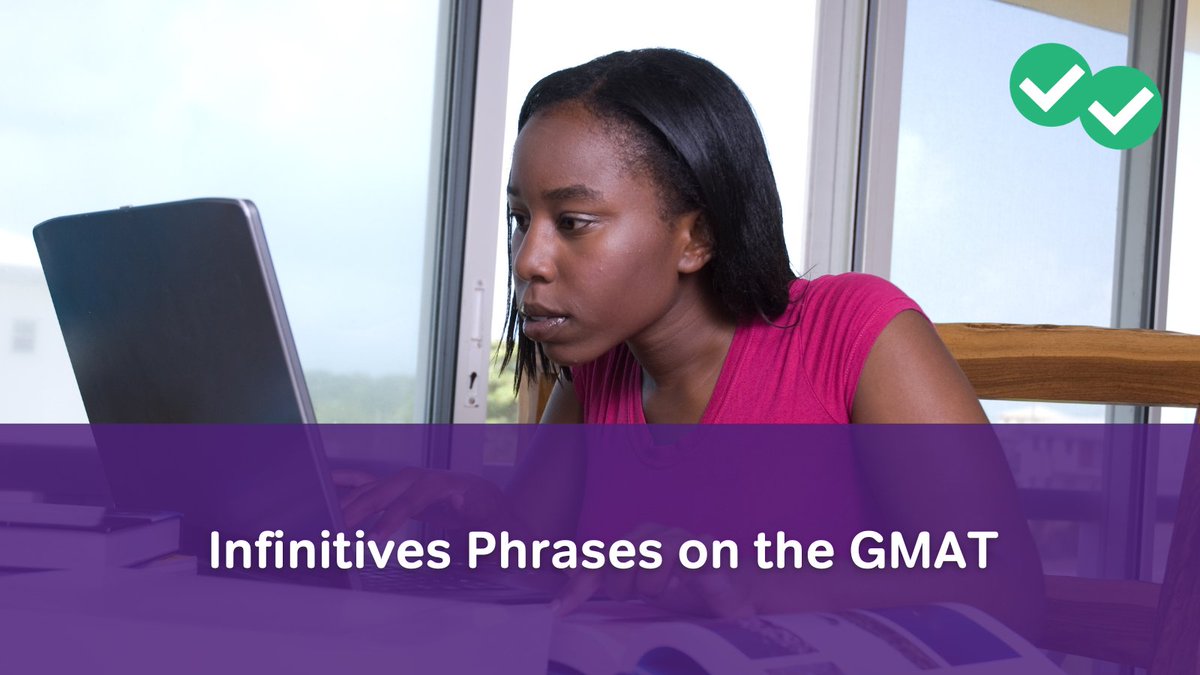 In today's post, let's talk about infinitive phrases on the #GMAT. I'll share tips and a few examples to help you ace the GMAT! 
bit.ly/3DtFz9f