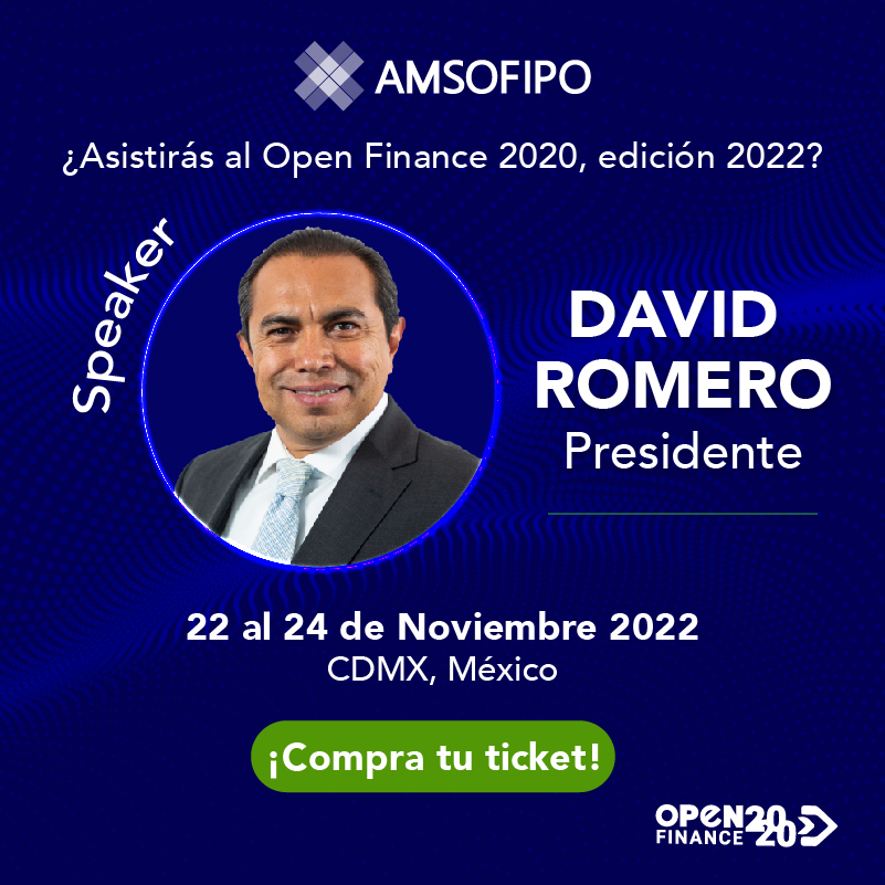 amsofipo's tweet image. Esta semana se llevará a cabo el evento #OpenFinance2020, edición 2022, el más importante de la industria. Nuestro presidente, David Romero, será uno de los principales exponentes.

#AMSOFIPO