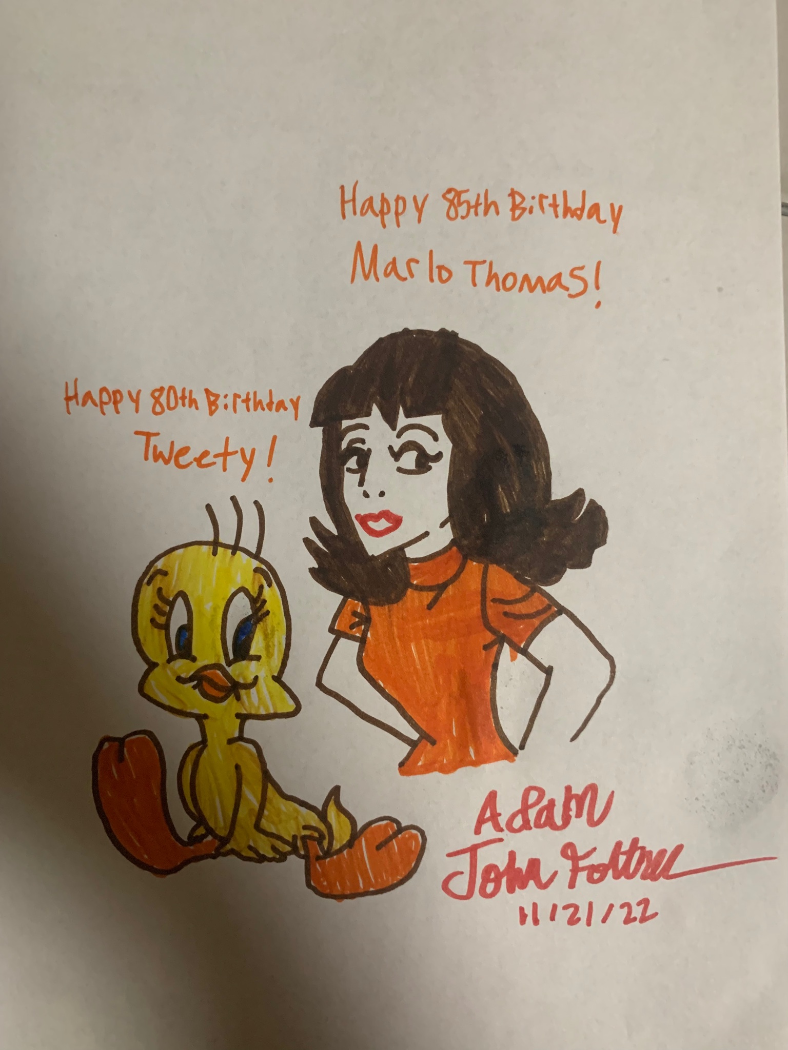 Happy 85th birthday to Marlo Thomas and Happy 80th birthday to messagey! 