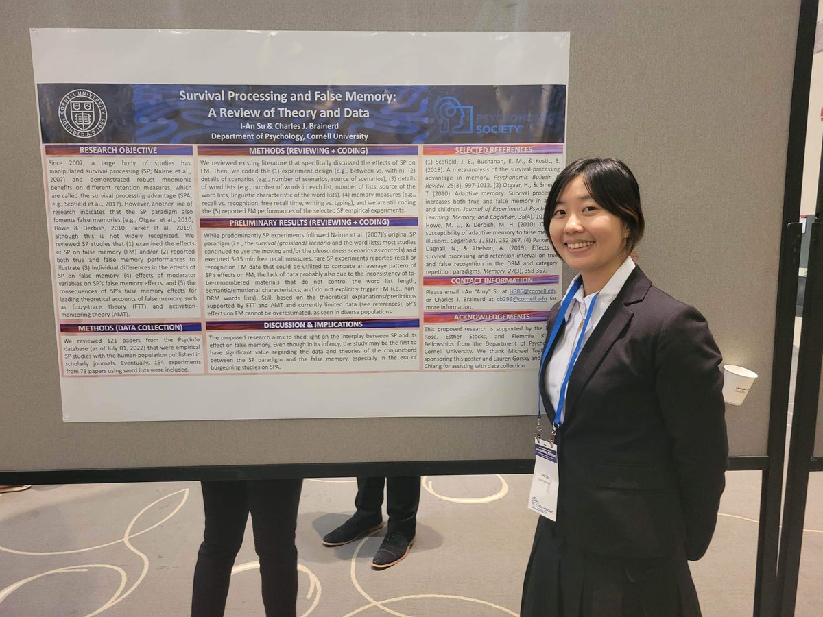 AmyIAnSu1's tweet photo. It took me a day to process everything I experienced at the extraordinary #psynom22! Big thanks to those who stopped by my poster and encouraged me to proceed with my current projects. This meeting is definitely a highlight of my PhD life! See you in SF @Psychonomic_Soc in 2023! https://t.co/BdWXC5vHK5