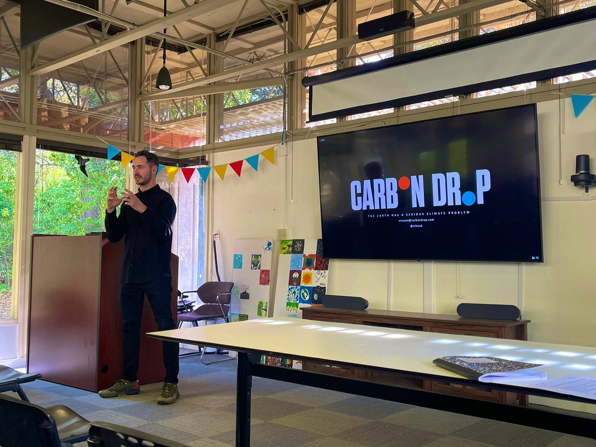 Thank you <a href="/viboud/">Vincent Boudreau</a> for speaking at our #AgBiotech Innovation Seminar Series hosted by <a href="/carnegiescience/">Carnegie Science</a> and <a href="/stanfordbiotech/">StanfordBiotechGroup</a>. #CarbonDrop has an inspiring solution for dropping #carbon deep down into the ocean. Thank you @nedafakhimi1 and #JasonThomas for co-organizing.