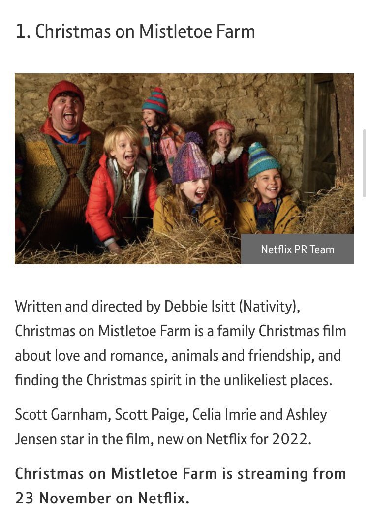 DeborahIsitt's tweet photo. It’s almost Wednesday!!  #netflix #christmasonmistletoefarm https://t.co/i5Vpvq8e24