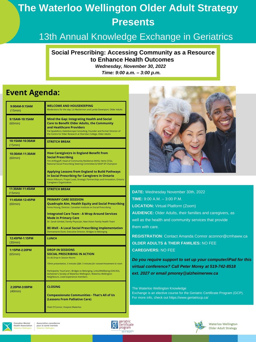CISP_ICPS (@cisp_icps) on Twitter photo The @WWOlderAdults 13th Annual Knowledge Exchange “Social Prescribing: Accessing Community as a Resource to Enhance Health Outcomes” is coming up on November 30th! Join CISP & our colleagues from @OACAO , <a href="/TimAnfilogoff/">Tim Anfilogoff</a> , <a href="/CaregiverON/">Ontario Caregiver Organization (OCO)</a> and more! Register➡️tinyurl.com/46sacaec The @WWOlderAdults 13th Annual Knowledge Exchange “Social Prescribing: Accessing Community as a Resource to Enhance Health Outcomes” is coming up on November 30th! Join CISP & our colleagues from @OACAO , <a href="/TimAnfilogoff/">Tim Anfilogoff</a> , <a href="/CaregiverON/">Ontario Caregiver Organization (OCO)</a> and more! Register➡️tinyurl.com/46sacaec