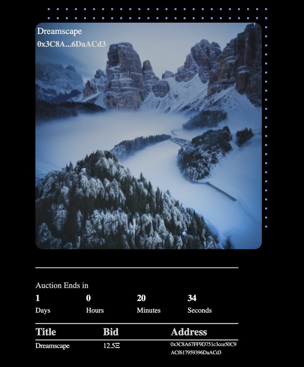 CATH Simard (@cathsimard_) on Twitter photo New bid ''Dreamscape'' by <a href="/MeLlamoMatt/">MeLlamoMattᵍᵐ</a> . Really beautiful piece. 💙😍✈️
Looks like he is trying to send me to the Dolomites during winter! Would be pretty dope :) New bid ''Dreamscape'' by <a href="/MeLlamoMatt/">MeLlamoMattᵍᵐ</a> . Really beautiful piece. 💙😍✈️
Looks like he is trying to send me to the Dolomites during winter! Would be pretty dope :)