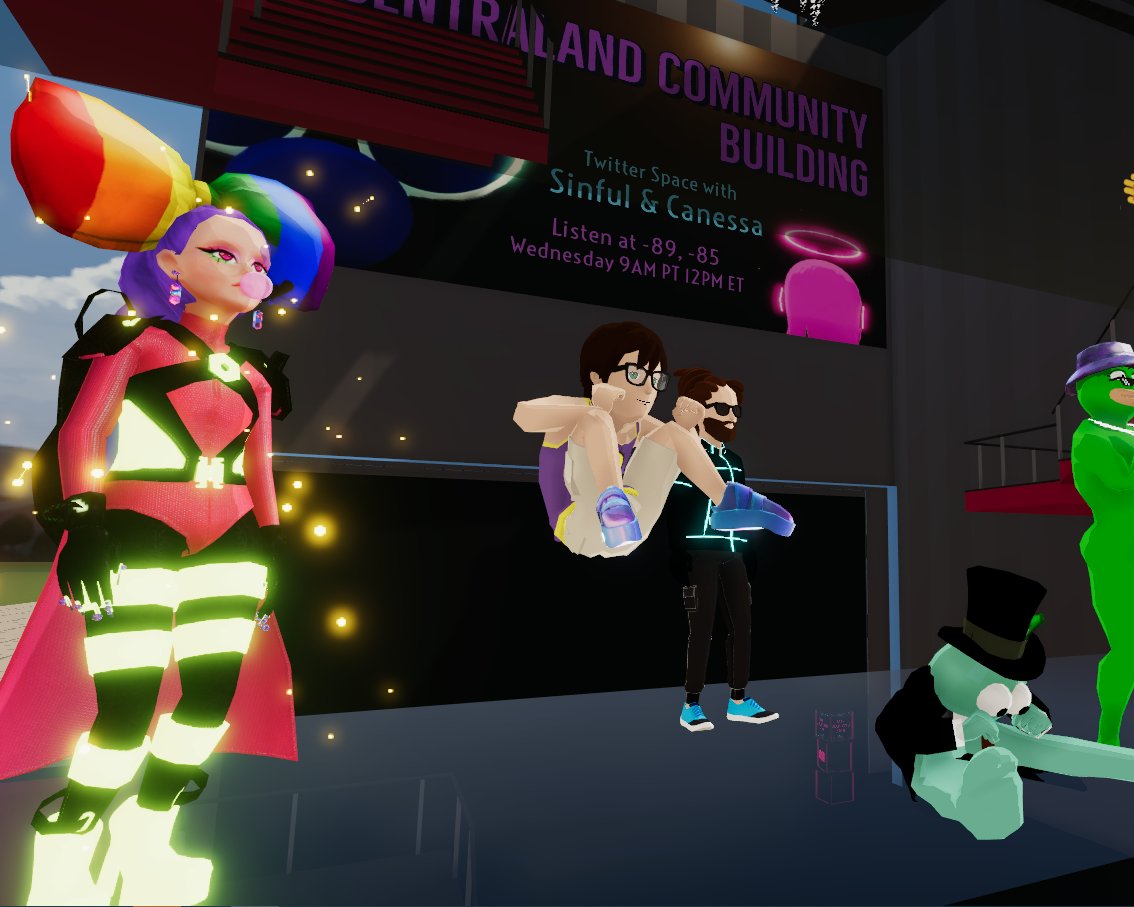 AwedJob's tweet photo. @ASP3N_eth @NoPaperHandsDCL @decentraland @Cyber_Rewind @Rishi10561916 @DJTRAXNFT @xkronosx_eth @osbvmt @SurdegenS @sherrybeary111 @ExistentialNoHo @studio_sparkles Instead of doing the wave, in Decentraland we do the @studio_sparkles #buttbounce! https://t.co/Iga1lGjVoP