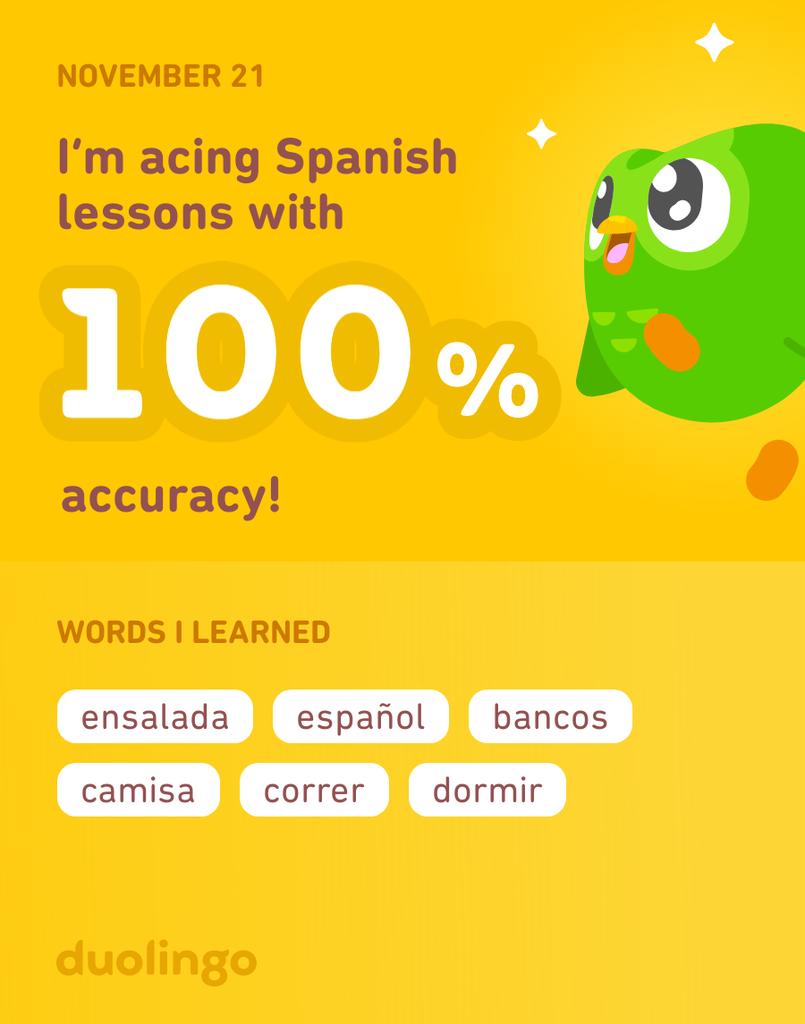 BooBoo5440's tweet image. I’m learning Spanish on Duolingo! It’s free, fun, and effective.
