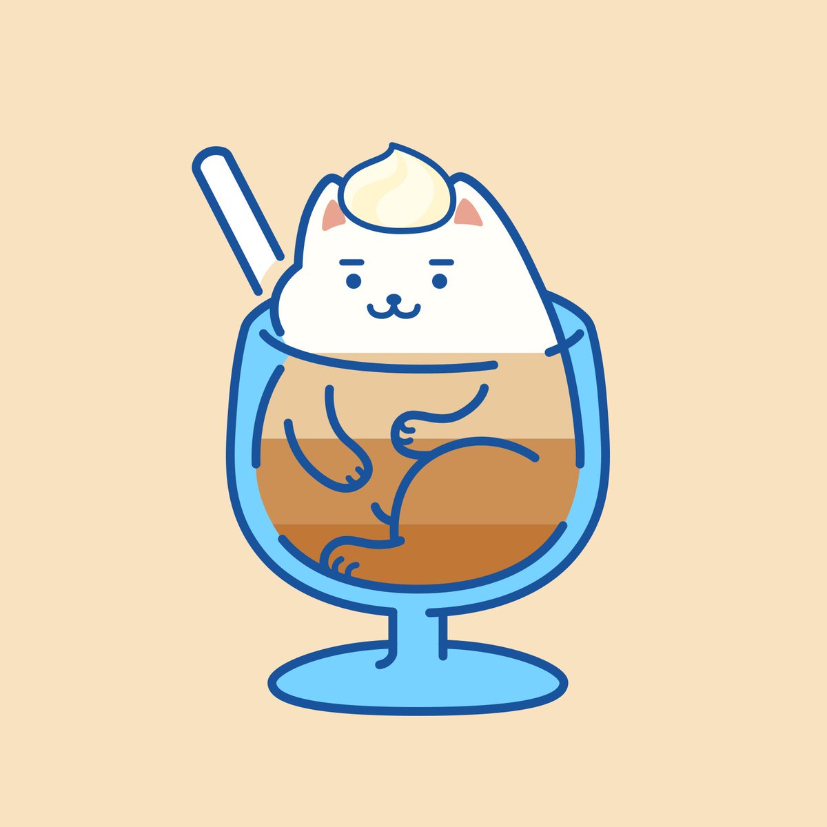 initial_gallery's tweet image. \　 NFT掲載作品をご紹介　/

🖼️#006 Cream Cappuccino
🖌️タナベ トミヲ
@tanabetomiwo
 
He is very relaxed.

#NFT  #IGNFT

作品情報はこちら ☞ 
ig.initialsite.com/nft/work/?id=m…