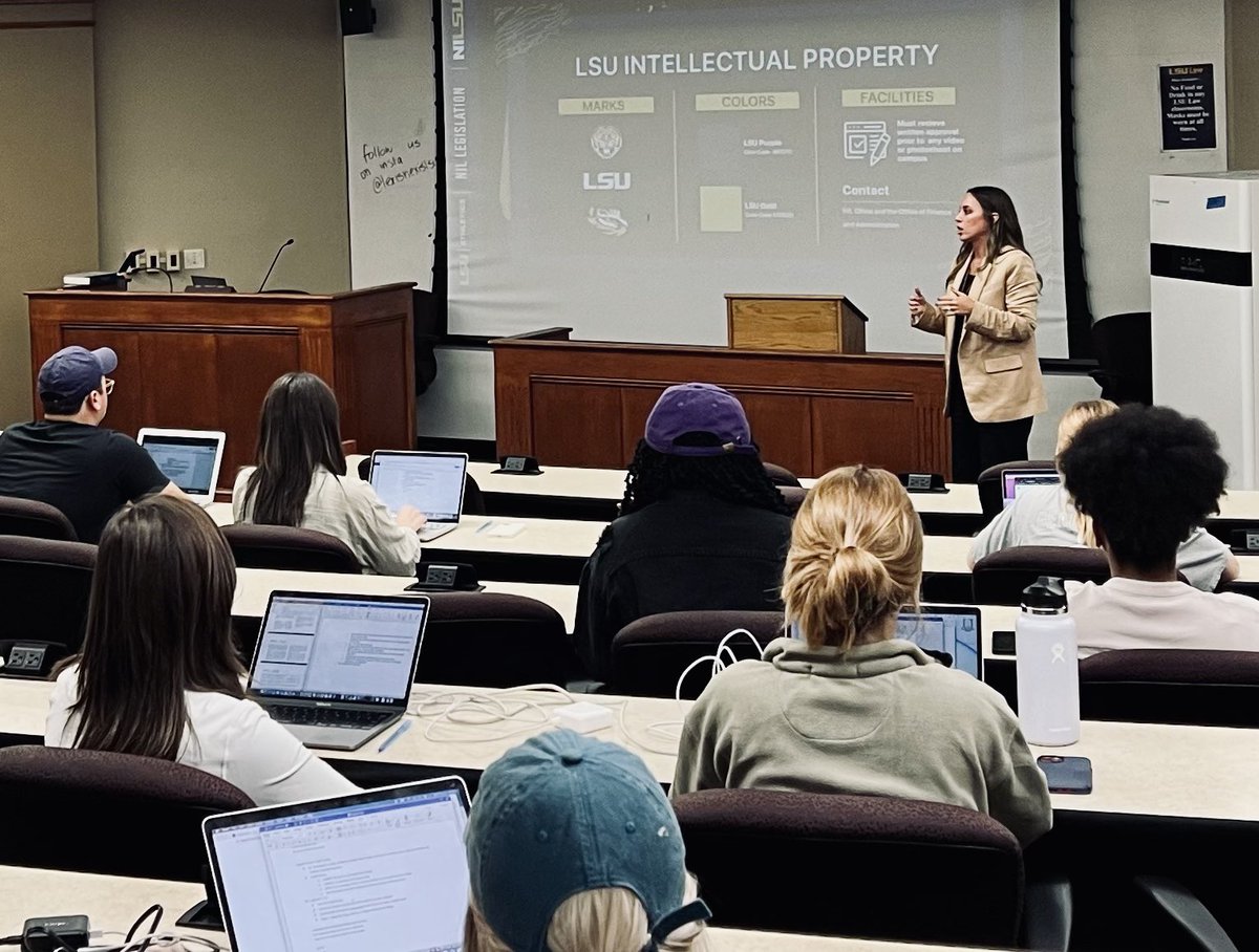 Dflesh10's tweet photo. From NIL, Title IX, and the NCAA to CBAs, coaching contracts, and the business of professional sports, you’ve provided our students with practical insight and a better understanding of the many areas where sports and law intersect. https://t.co/Ijj87DYOSl