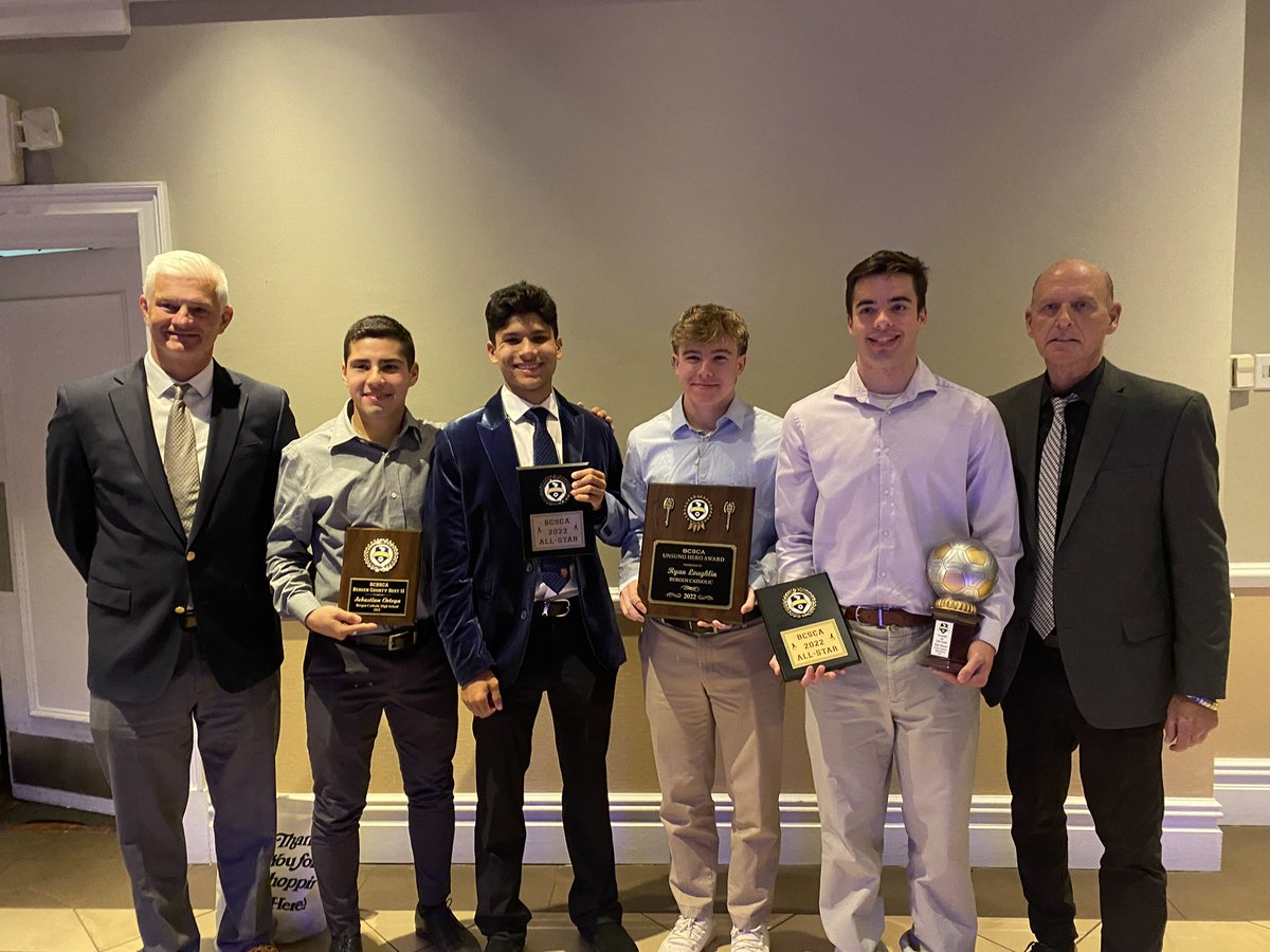 Congratulations to our players on their awards this evening at the <a href="/bcbsca/">BCBSCA</a> banquet! 
Sebastian Ortega: Bergen County Tournament Best XI
Ryan Loughlin: Unsung Hero
Kyle Tencza: League MVP and BCSCA All-Star
Javier Torres: BCSCA All-Star
Conor Morrin: BCSCA All-Star