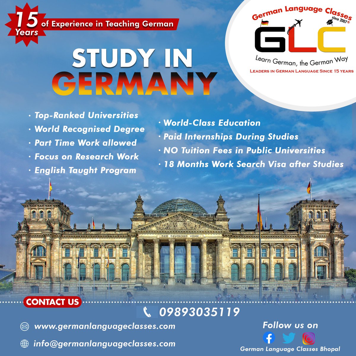 German_Class's tweet photo. Study in GERMANY 🇩🇪💯% FREE EDUCATION ✅Learn German Language at German Language Classes Bhopal #learngerman  #german #germanlanguage #germany #germancourse #germanlanguageclasses 
#germanbhopal #germaninstitute #germanclass #germanresult #goetheinstitute #germanexam #goetheexam https://t.co/WVvxK17HXu
