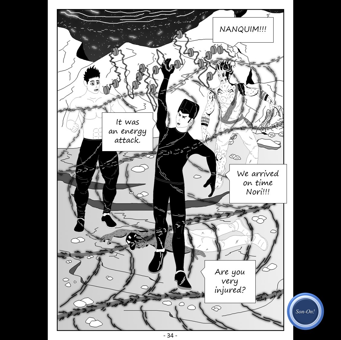 WQuadrinhos's tweet photo. Son-On Ep 21 Pg 34
#webcomics #comics #son_on

@bubblewatase @bubblewatase @SeuAmigoIgao @onedloose @ashitanoyami @saturxies @naruhinadear @isra_draws @MeowCatSUZY @levisvegeta @kmuniz30 @MugiSG_ @carlksui @Mitsunno @J_Motoki @coffin_bell @runebearmag https://t.co/XqqFgI99B2