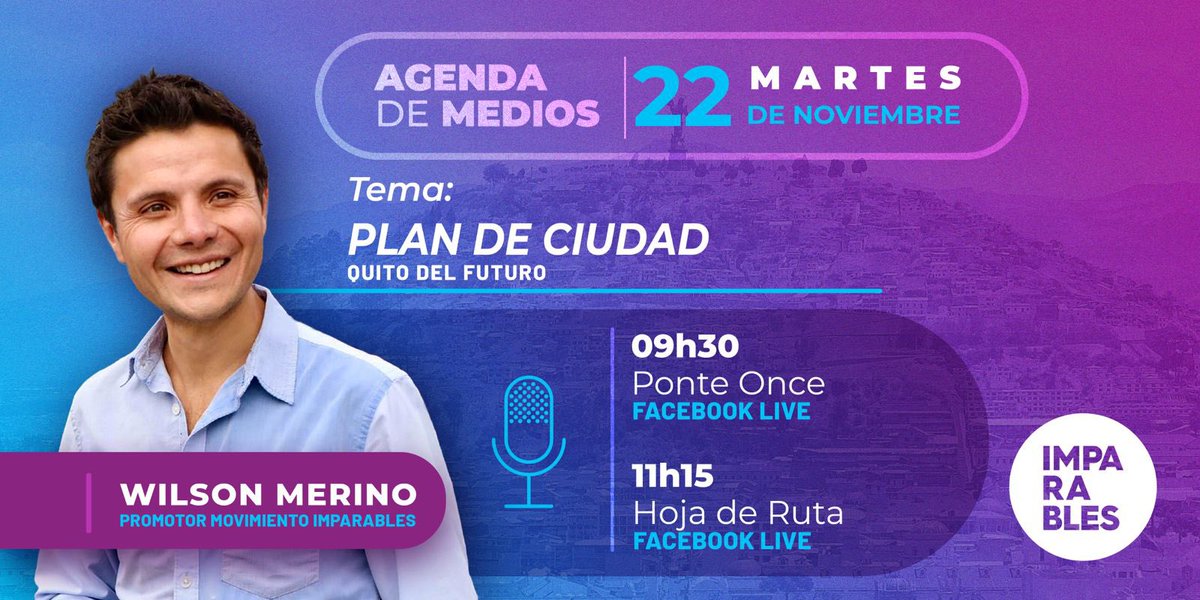 WilsonMerinoR's tweet photo. ¿Cómo es el Quito del futuro? De eso vamos a estar dialogando🎙📻

Si quieren escuchar pueden hacerlo en las cuentas de @pont_once y @RutaHoja 
#ElCambioEsImparable 
#QuitoDelFuturo🚀 https://t.co/OCKrzZqD0D