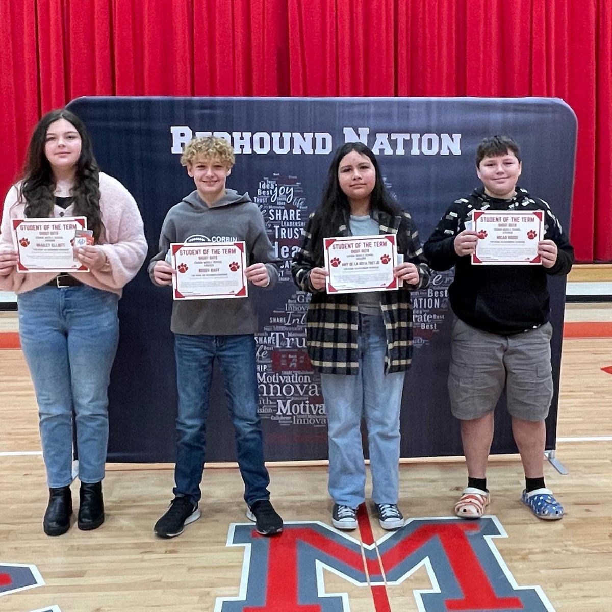 CMSredhounds's tweet photo. Last week our @CMSredhounds proudly recognized our Students of the 1st Term! These students exemplify CMS - being Courteous, Motivated, and Safe!  Please join us in congratulating these students on this outstanding achievement 👏🏼! #everyonematters #redhoundpride https://t.co/GkwEBLPZx3