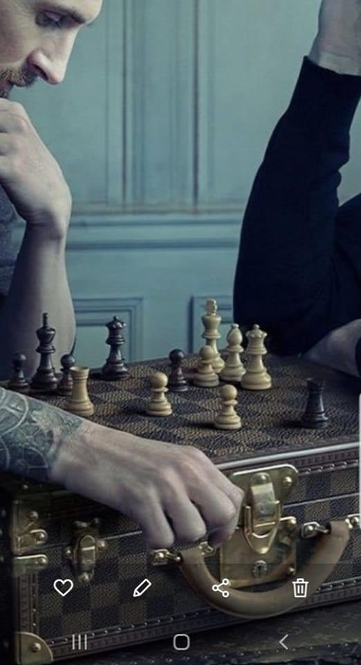 Uduak Ekpedeme on X: The chess game on the Louis Vuitton suitcase used for  this photoshoot is a clip from an actual game of Chess that happened in  2017 between two of