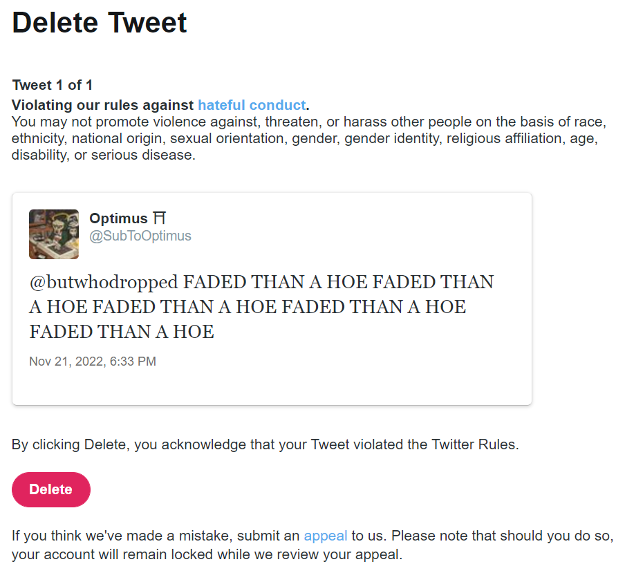 @SubToOptimus Suspended For 7 Days tweet media