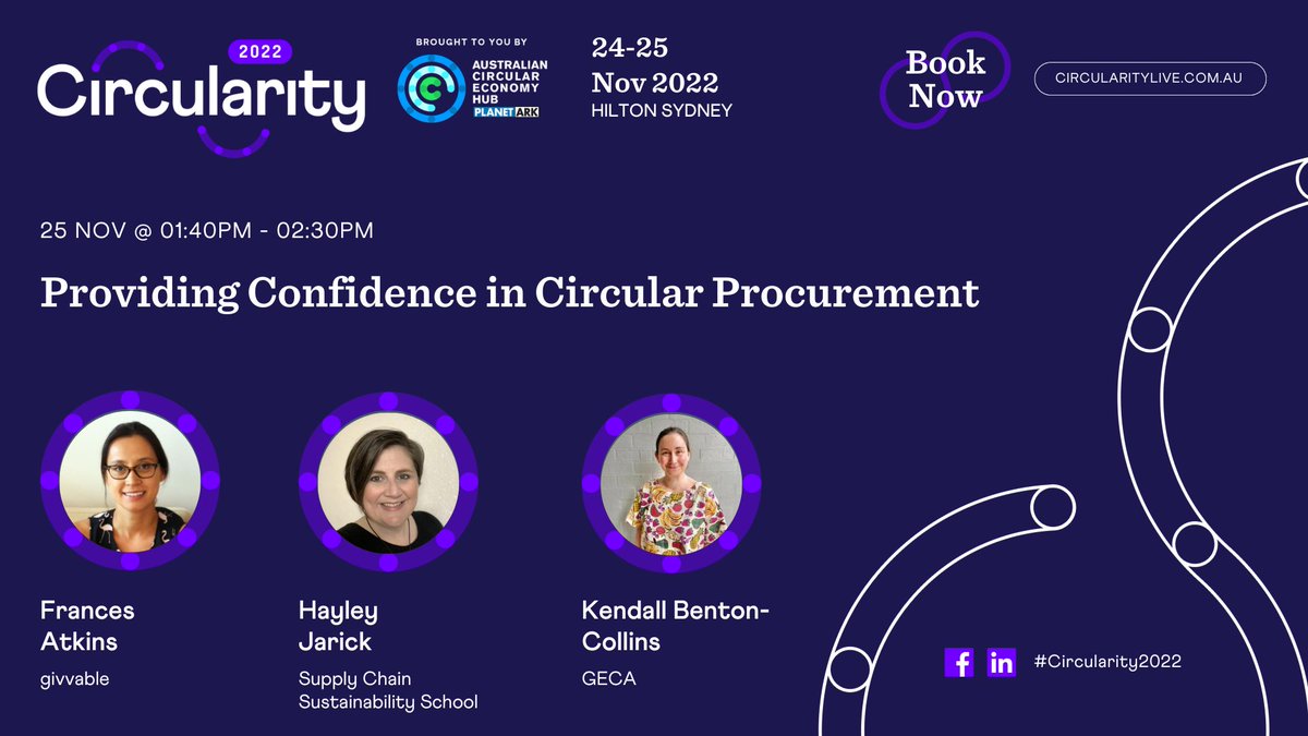 GoodEnvChoice's tweet image. We&apos;re getting excited about #Circularity2022 later this week! GECA&apos;s Strategic Communications Manager will be sharing four critical internationally recognised tools that can strengthen the rigour of circular procurement strategies 🛠 Find out more - bit.ly/RegisterCircul…