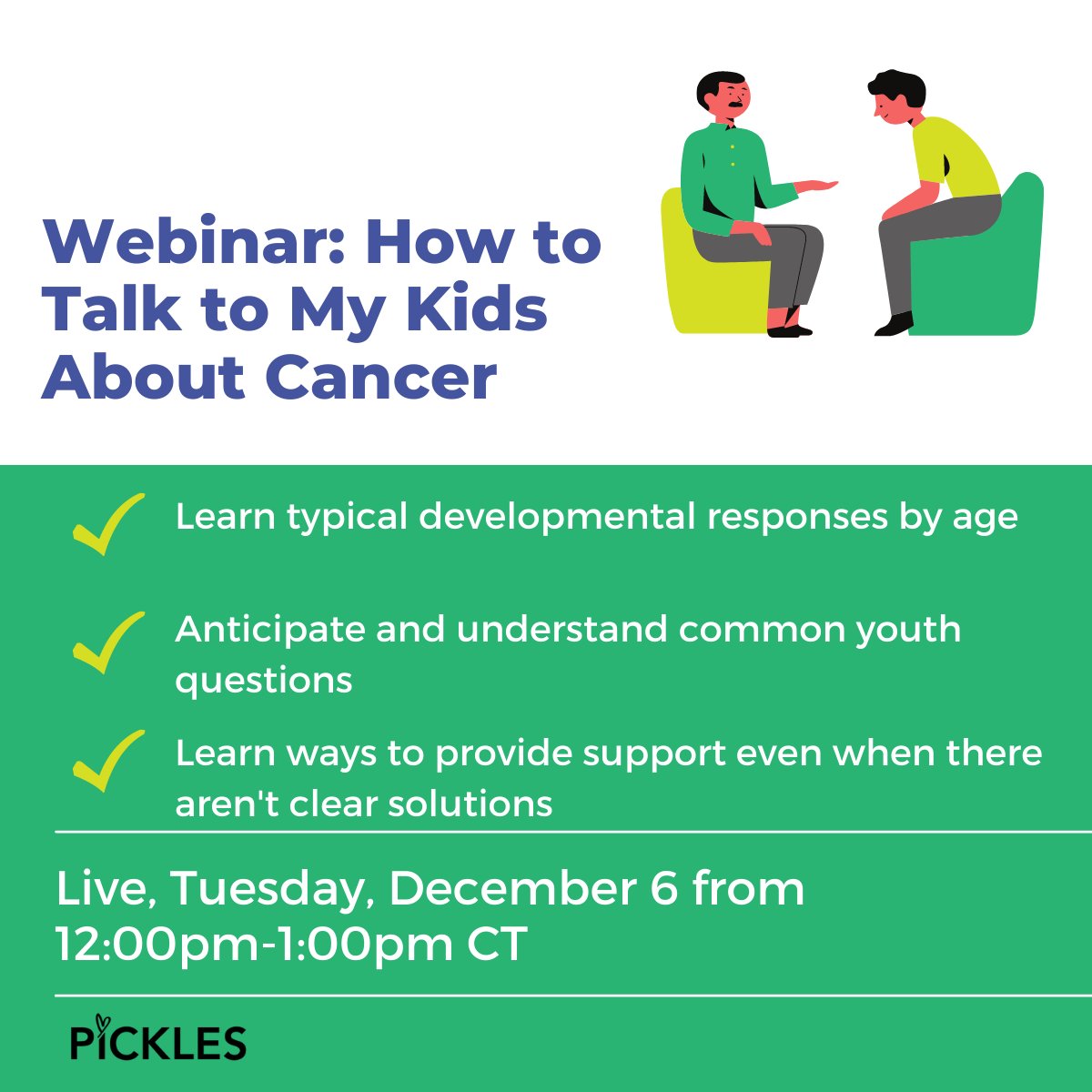 picklesgroup's tweet photo. Are you a family navigating a parent or guardian's #cancer diagnosis?

These programs and resources are designed with you and your kid's needs in mind.

See the full program calendar here: https://t.co/DQpBfr8hxD

#cancercare #cancersupport #parentingwithcancer https://t.co/9JqHzZKaPv