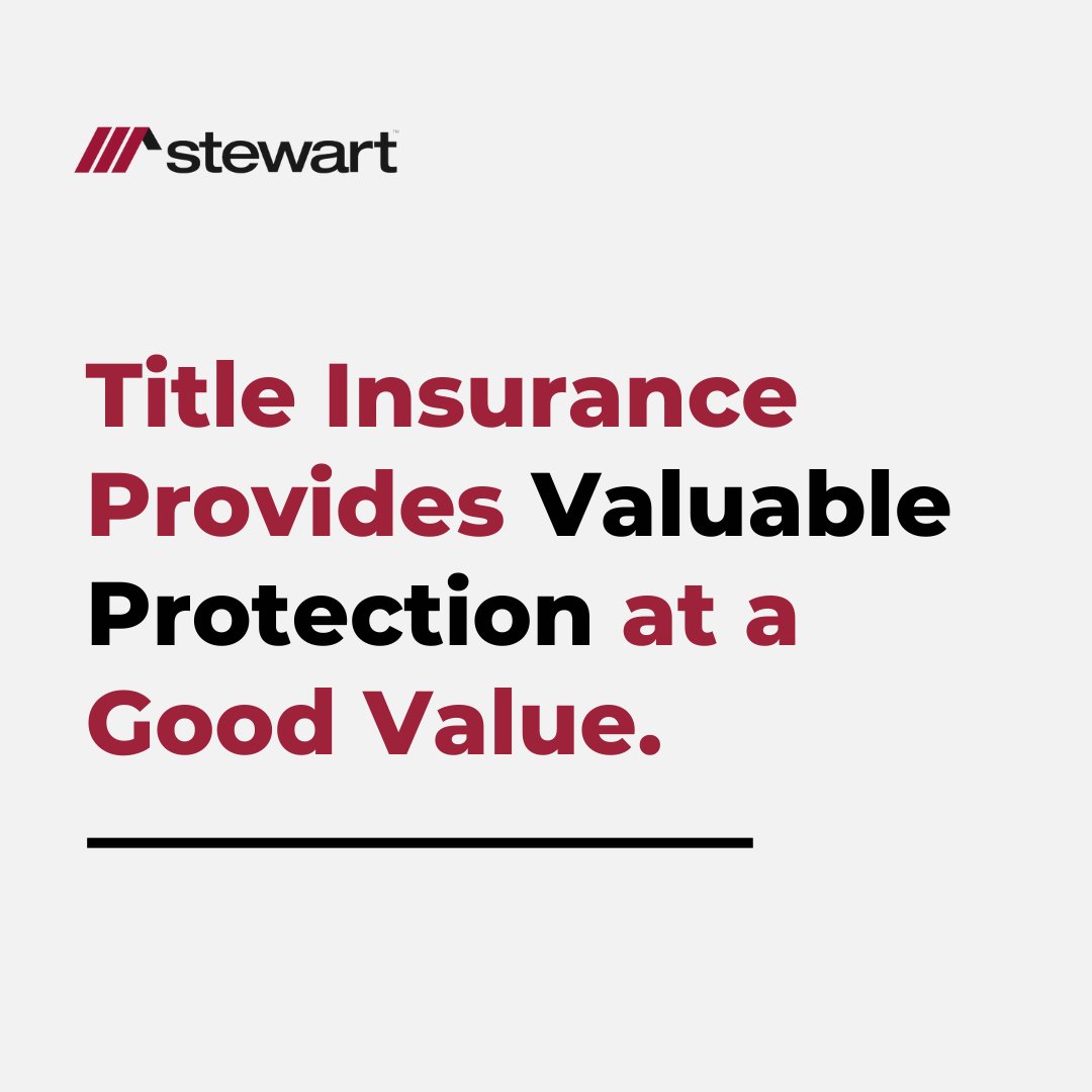 stewarttitleak's tweet image. One difference between other types of insurance and title insurance is how the policies are paid for. Title insurance is purchased with a one-time premium and provides coverage for as long as the policyholder or their heirs own the property. 

#TitleInsurance #ValuableProtection
