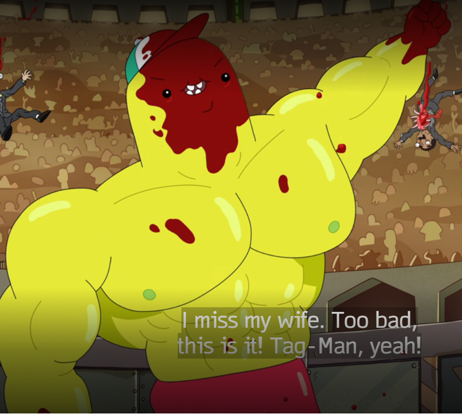 KhaleoSobral's tweet image. THE TAG-MAN!
 #RickandMorty #tagman