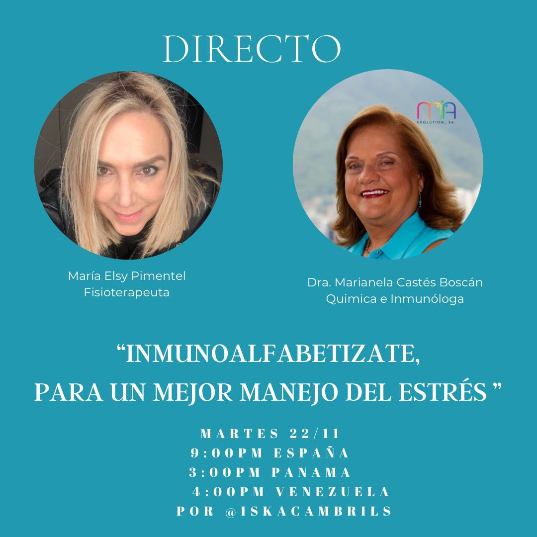 MarianelaCastes's tweet photo. Inmunoalfabetizarte es entender qué pasa en nuestro organismo cuando lo experimentamos el estrés y se vuelve crónico; entender cómo funciona nuestro Sistema Inmunológico y qué podemos hacer para que funcione a nuestro favor.
#inmunoalfabetización
#MarianelaCastés
#miaevolution https://t.co/945TXkKWjR