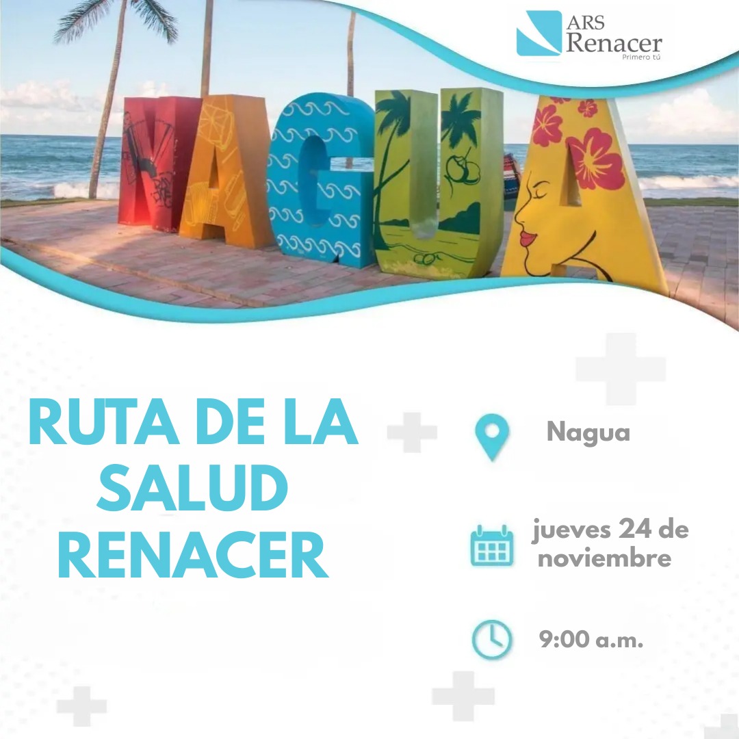 Continuamos la Ruta de la Salud Renacer.

Nagua, te esperamos el jueves 24 de noviembre, en la c/ Enriquillo casi esq. Altagracia, 4-B.

Dónde estaremos realizando:
-Toma de presión arterial
-Glicemia
-Talla
-Peso
-Evaluación cardiovascular

#Salud #Nagua #SaludMental #Bienestar