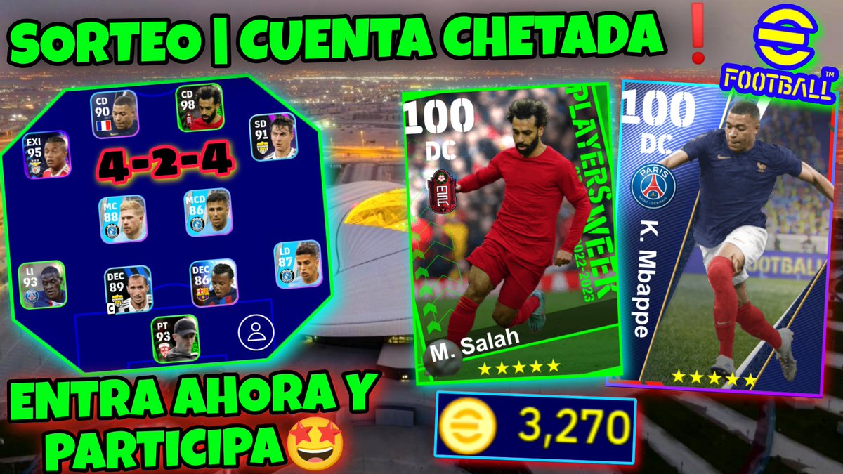 ElMaca03's tweet photo. NUEVO VÍDEO 🔥
MEGA SORTEO🤑CUENTA eFootball CON 3.200 MONEDAS, EXCLUSIVA🤩❗
Link: https://t.co/GGcoEX2L5x
#eFootball #eFootballMobile #eFootball23 #eFootball2023 #eFootball2023アプリ #konami麻雀格闘倶楽部 #KONAMI #Gaming #YouTube #Sorteo #Giveaway #eFootballSorteo #CoinsGratis https://t.co/S2DKpUHmLH