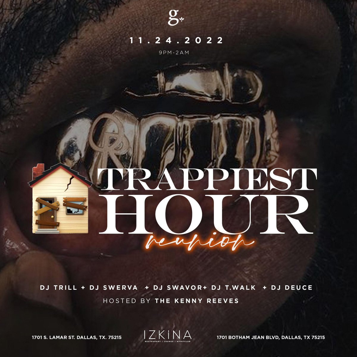 OhThatsAT's tweet photo. 🏚 You say you missed #TheTrap? Say less. For one night only, we bring you the World Famous #TRAPPIESTHOUR @ IZKINA (formerly Mac's Southside, the OG Trap location!)
IT'S A REUNION!!!
Thanksgiving Night, 9pm-2am
No Cover w/ RSVP (https://t.co/2qG3t7iBfh) https://t.co/zjC8UUYd6m