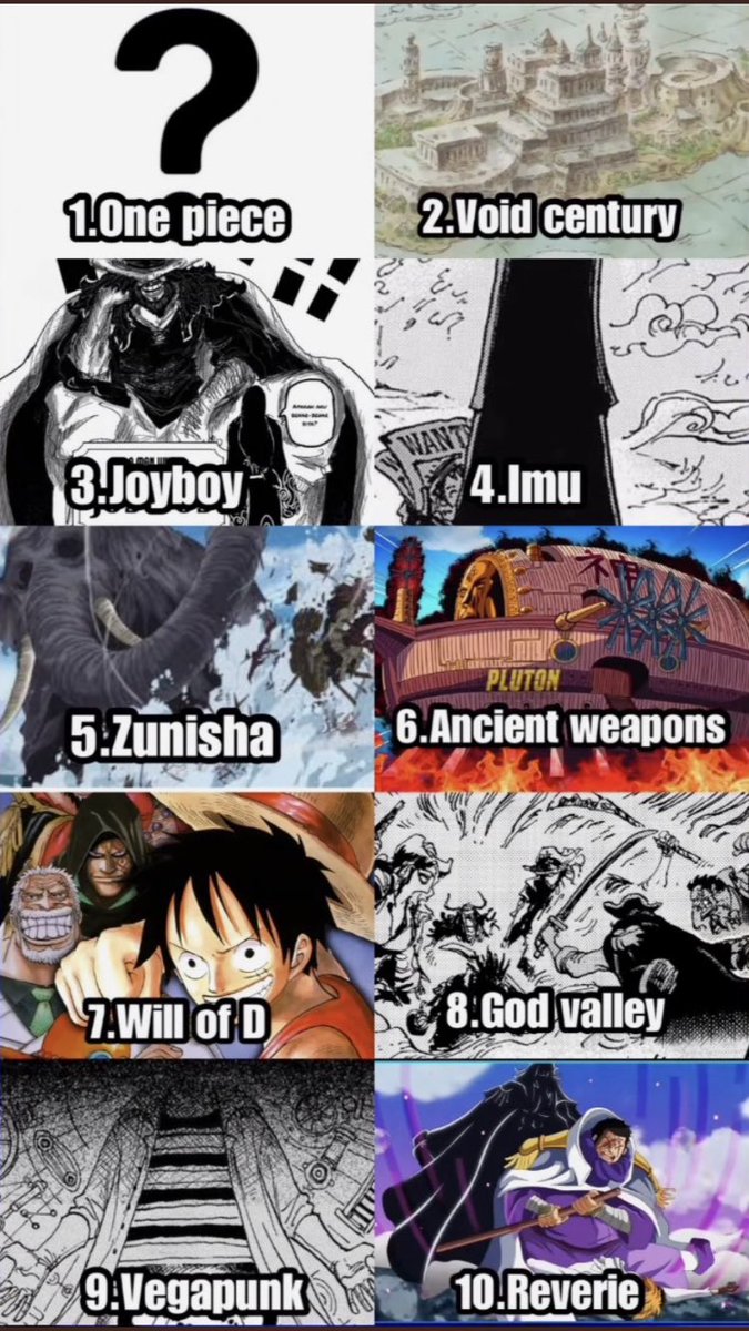 GreenBull_'s tweet photo. Biggest mystery’s in onepiece https://t.co/7QtnRgf0V9