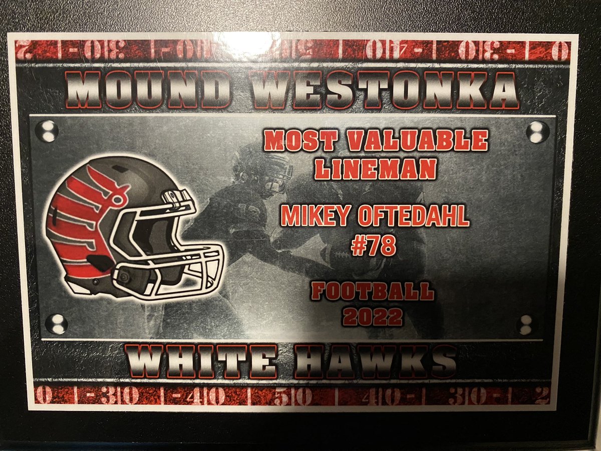 MikeyOftedahl's tweet photo. Honored to be named All-District, Most Valuable Lineman, Lifter of the Year and to receive the Pancake Block Award! https://t.co/52nl5oBeI0