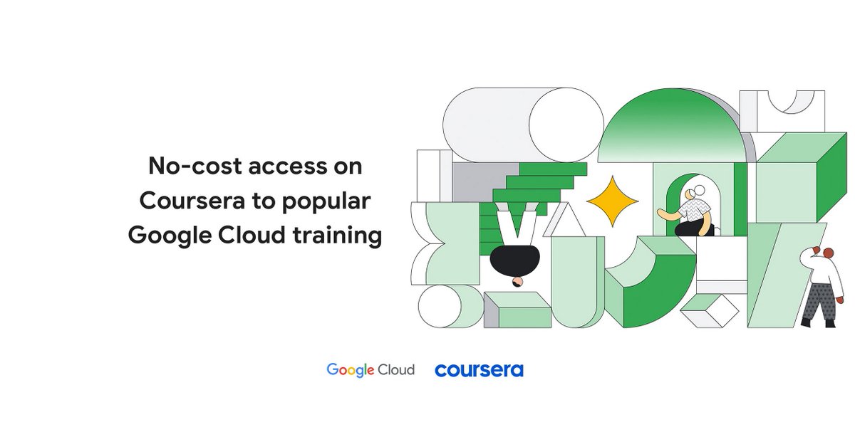 GoogleCloudTech's tweet photo. With @coursera's no-cost access to Google Cloud training you can: 
✅ Boost cloud knowledge
✅ Hone your technical skills
✅ Get hands-on experience
✅ Add a credential to your resume

Get this offer before it’s gone (like 2022 🤯) → https://t.co/8tWlyDQzrj https://t.co/OBQCaxnQyV