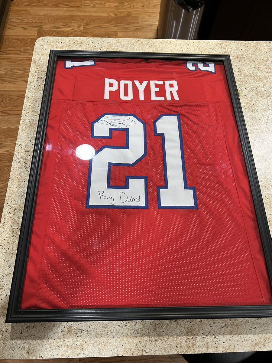 DavePhelpsAIA's tweet photo. @J_poyer21 thank you again for making my sons day during training camp! Finally got it mounted! Go Bills!!! https://t.co/ativJ3iWeO