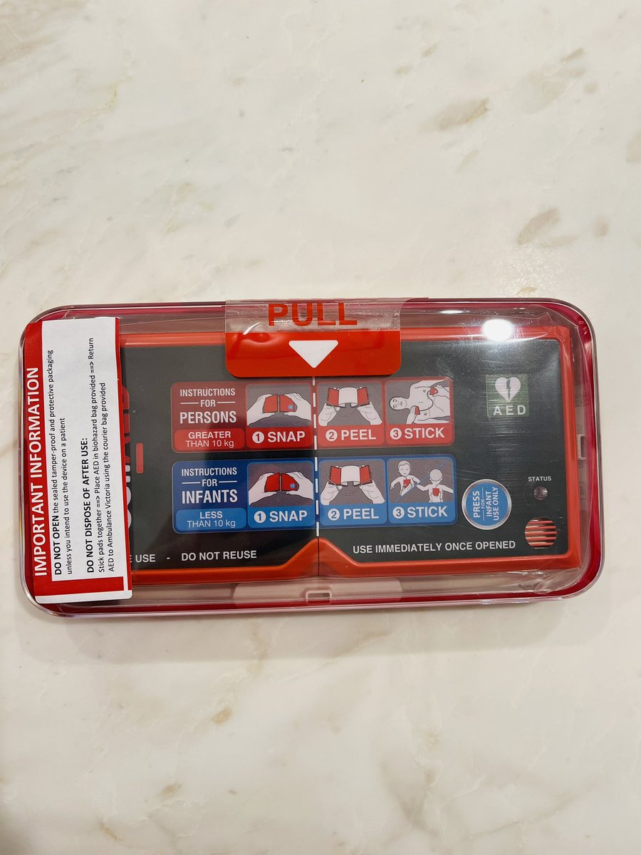 LauraCWirth's tweet photo. Special delivery for mum in the mail! 📦
She’s one of Victoria’s high-frequency #GoodSAM responders randomly allocated into the Intervention arm of the FIRST trial ⚡️
Thanks to @CellAED and @AmbulanceVic she’s ready to #defibrillate someone nearby in #cardiacarrest ❤️ https://t.co/Zeu9TOnTiL