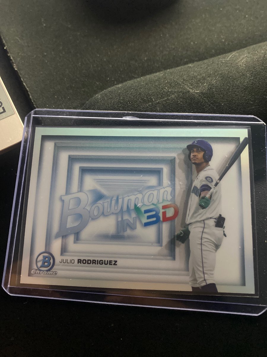 BellsproutDooj's tweet photo. All must go! 

PWE $1.25
BMWT $4.25
“Claim” underneath post to claim

Sale ends 11/25
Venmo &amp; PayPal

Julio Rodriguez Bowman in 3D

$1.50 https://t.co/iGW2hD2u72