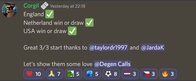 CorgiCalls's tweet photo. Fantastic community✅
Crypto &amp; NFT calls✅
Crypto &amp; NFT news✅
Crypto &amp; NFT education✅
Airdrop calls &amp; education✅
Daily mints✅
Security education✅
WL Giveaways✅
@toaster_kitchen &amp; @alphabot support✅
+ more

From this week we also have:
World Cup Bets✅

(links in bio)🐾 https://t.co/5BvUM66FzO