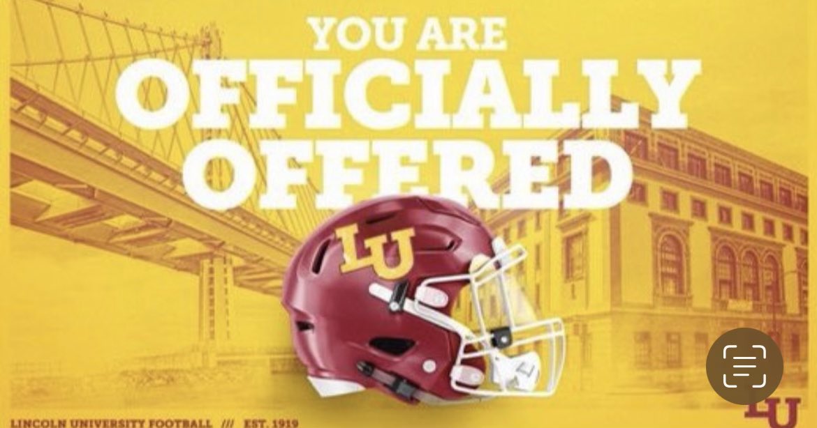 _4lnelson's tweet photo. After great conversations coach Addison Gumbs I am blessed to say I have received an offer from Lincoln University . Thank you for the opportunity #AG2G🙌🏻
@Gumbs21 @oaksfb @LMCmustangs @LMCmustangs https://t.co/mMBHy9WbxZ
