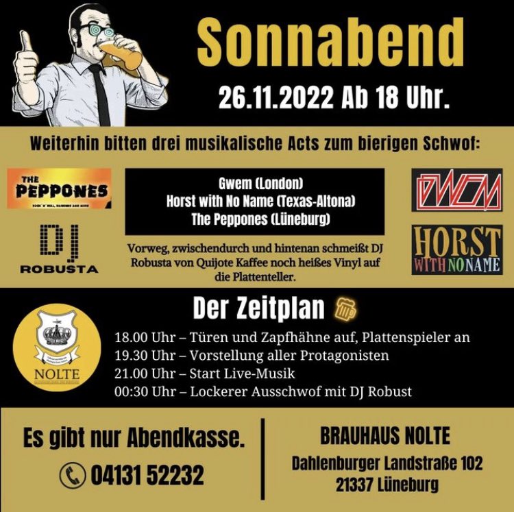 gw3m's tweet photo. Citizens of German!

There has never been a better time to visit the city of Lüneburg than this weekend.

Friday : @naomisample launch their new #chiptune CD at Cafe Klatsch

Saturday : Bierfest at historic Brauhaus Nolte, featuring a gwEm and Counter Reset live #chiptune show https://t.co/t9qg3iKUtQ