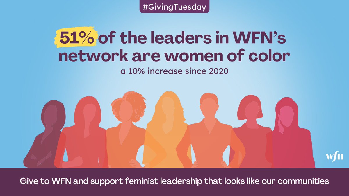 womensfunding's tweet photo. Did you know that 51% of the leaders in our network are women of color?
As #GivingTuesday approaches we are asking for your support so we can continue to grow feminist leadership that looks like our communities.
https://t.co/xdmRWYcIVF
#factstuesday #feministphilanthropy https://t.co/nLk9yYetiT
