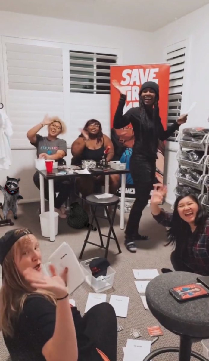 SFKraccoon's tweet photo. I heard there was an SFK merch packing party happening last night, so I rolled up with my +1! But I don’t think anyone realized we were there… Maybe they thought we were stuffed animals? 🙃
@fkasonnenfleur @ChynnaTown11 @back2Savannah @fkcontent @1BrittanyLove #SaveFirstKill https://t.co/Ov4FfaiucU