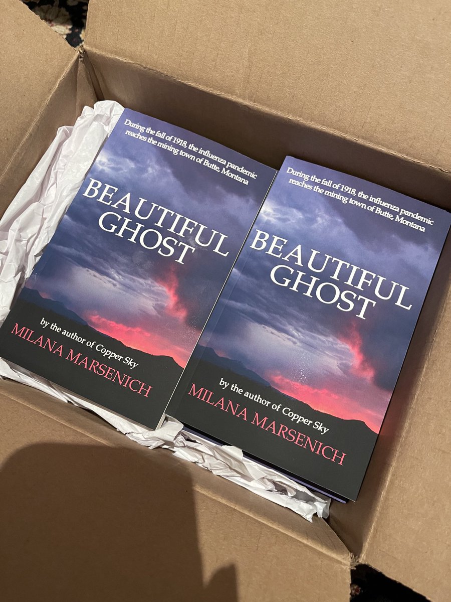 milanamarsenich's tweet photo. Look what arrived today! #BeautifulGhost #Montana #Butte ⁦@OpenBooksTitles⁩ https://t.co/0gDvQrX60u https://t.co/fKYp0wHeqP
