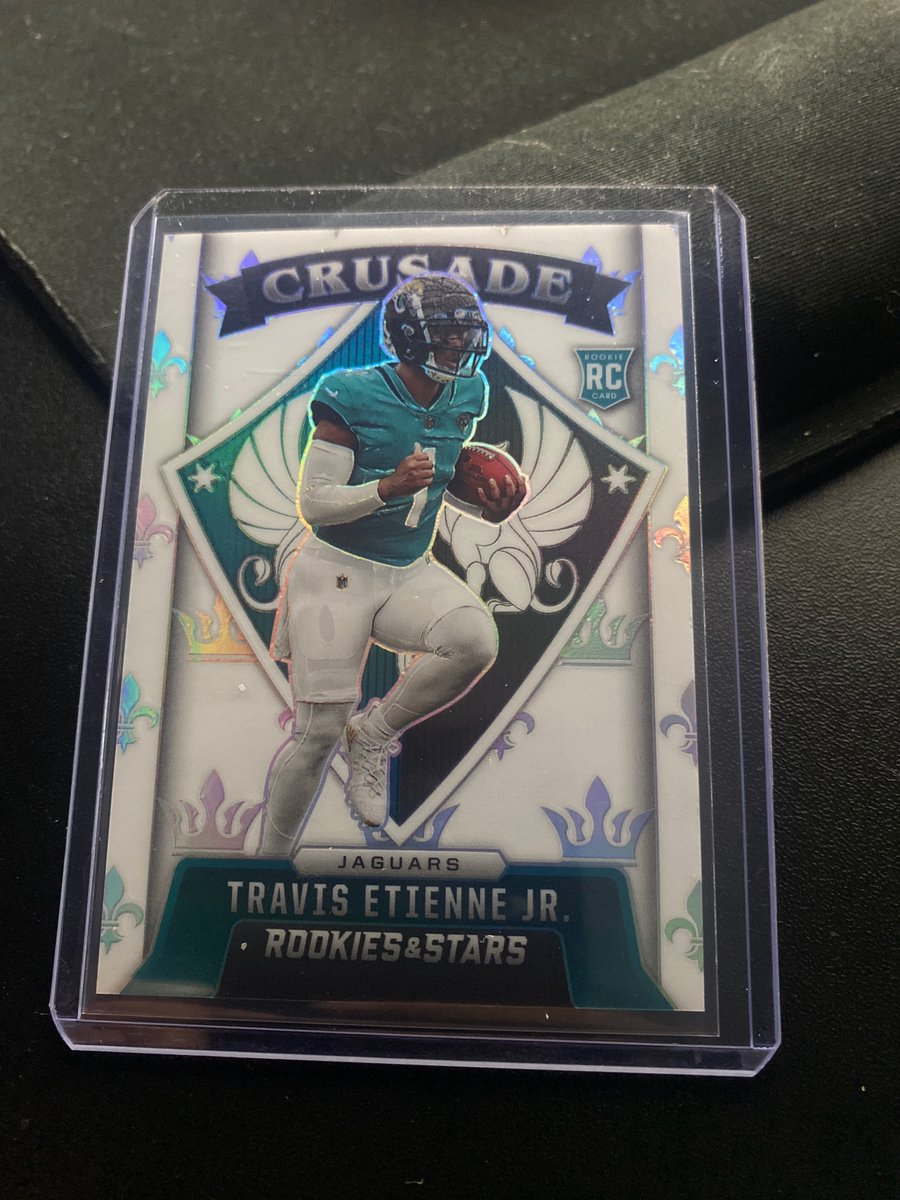 BellsproutDooj's tweet photo. All must go! 

PWE $1.25
BMWT $4.25
“Claim” underneath post to claim

Sale ends 11/25
Venmo &amp; PayPal

Travis Etienne /149 Crusade RC 
$3 https://t.co/NmcYX0ahY8