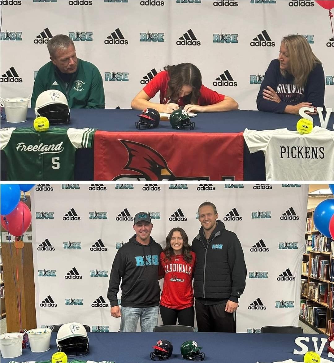 Congrats to <a href="/rybicki_evelynn/">Evelynn Rybicki</a> and <a href="/SVSU_Softball/">Cardinal Softball</a> on signing a great player from Freeland High School.  Evelynn has really good power with some really good athletic ability.   She'll be just fine at SVSU.  Congrats to E, Mom, and Pops!