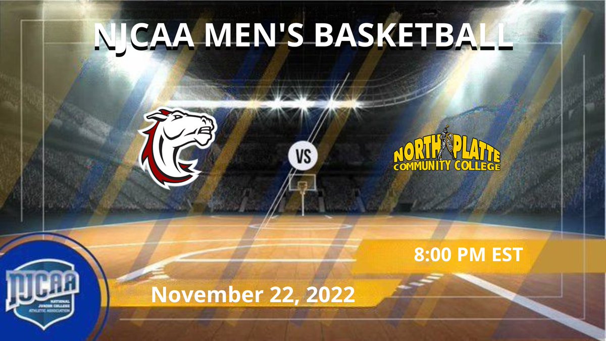 NJCAA Region 19 (@njcaaregion) on Twitter photo Hastings College JV π North Platte
β’β°8:00 PM EST
β’ποΈ November 22, 2022
WatchπΊ bit.ly/njcaaorgsports
<a href="/NPCCKnights/">NPCC Athletics</a> <a href="/NPCCMBB/">North Platte Community College Men's Basketball</a> <a href="/NorthPlatteNEBR/">Visit North Platte</a>
<a href="/nico_buckets22/">Nico Felici</a> <a href="/antwoneeeee/">Antwone Gonzales</a>
<a href="/ShowTimeBruce_1/">Bruce Carpenter β</a> <a href="/True_ramiah/">Ramiah Adedigbaπ³π¬</a>
<a href="/HastingsBroncos/">Hastings College Athletics</a> @MbbHastings
<a href="/JaredSamuelson3/">Jared Samuelson</a> <a href="/DawsonZenger/">Dawson Zenger</a> Hastings College JV π North Platte
β’β°8:00 PM EST
β’ποΈ November 22, 2022
WatchπΊ bit.ly/njcaaorgsports
<a href="/NPCCKnights/">NPCC Athletics</a> <a href="/NPCCMBB/">North Platte Community College Men's Basketball</a> <a href="/NorthPlatteNEBR/">Visit North Platte</a>
<a href="/nico_buckets22/">Nico Felici</a> <a href="/antwoneeeee/">Antwone Gonzales</a>
<a href="/ShowTimeBruce_1/">Bruce Carpenter β</a> <a href="/True_ramiah/">Ramiah Adedigbaπ³π¬</a>
<a href="/HastingsBroncos/">Hastings College Athletics</a> @MbbHastings
<a href="/JaredSamuelson3/">Jared Samuelson</a> <a href="/DawsonZenger/">Dawson Zenger</a>