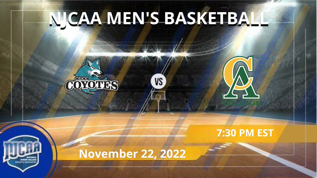 NJCAA Region 19 (@njcaaregion) on Twitter photo Chandler-Gilbert π Central Arizona
β’β°7:30 PM EST
β’ποΈ November 22, 2022
WatchπΊ bit.ly/njcaaorgsports
<a href="/CACadmissions/">Central Arizona College</a> @VaquerosMBB
<a href="/athletics_cac/">Central Arizona Athletics</a> <a href="/_chandler0/">Chandler Burnett</a>
<a href="/Integritatem1/">Chief Gregory Roberts (Retired)</a> <a href="/chandlergilbert/">Chandler-Gilbert CC</a> <a href="/CGCCAthletics/">CGCC Athletics</a>
<a href="/CGCCHoops/">Coyotes Basketball</a> <a href="/coachzharrison/">Zac Harrison</a>
<a href="/CoachFletch415/">Coach Fletch</a> @VPHipolitoCGCC Chandler-Gilbert π Central Arizona
β’β°7:30 PM EST
β’ποΈ November 22, 2022
WatchπΊ bit.ly/njcaaorgsports
<a href="/CACadmissions/">Central Arizona College</a> @VaquerosMBB
<a href="/athletics_cac/">Central Arizona Athletics</a> <a href="/_chandler0/">Chandler Burnett</a>
<a href="/Integritatem1/">Chief Gregory Roberts (Retired)</a> <a href="/chandlergilbert/">Chandler-Gilbert CC</a> <a href="/CGCCAthletics/">CGCC Athletics</a>
<a href="/CGCCHoops/">Coyotes Basketball</a> <a href="/coachzharrison/">Zac Harrison</a>
<a href="/CoachFletch415/">Coach Fletch</a> @VPHipolitoCGCC