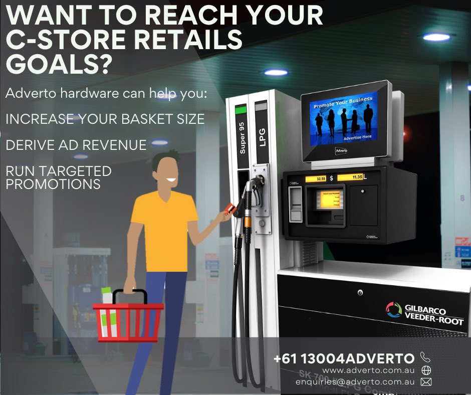 AdvertoGlobal's tweet photo. Adverto can help you 🫵🏼 reach your #retail goals! Want to ✅ increase instore #sales, ✅run targeted #promotions and ✅build #customerloyalty? This can be achieved all without replacing your current #fuelpump ! Contact us today for more info! https://t.co/8BCGf1HD7l