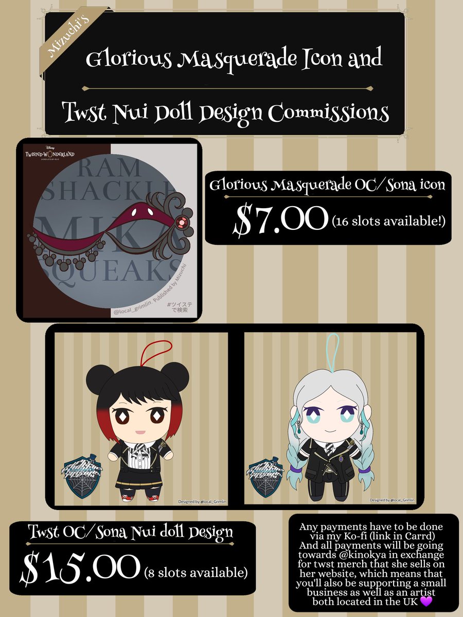 local_Grimlin's tweet photo. 💜RTs are deeply appreciated💜
I am opening up some quick c0mm slots. Feel free to check them out on my Ko-fi below:
https://t.co/pFpDMKCqhQ
Any questions? Feel free to dm me on here or message me on my Ko-fi account!
#commissionsopen #twstcommissions #comissions #twst #twstwt https://t.co/StBD8JPdaI