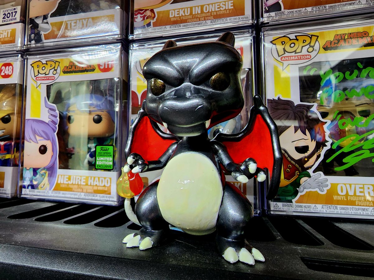 A_XERPT's tweet photo. @funko Finished this custom Shiny Charizard!!! Thinking about doing a custom Jim 🤔 
#Pokemon #Funko #Funkocustom https://t.co/59bQ4EI7Pz